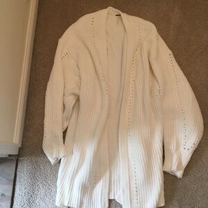 Free People long open front cardigan. White. Excellent condition, worn twice. XL